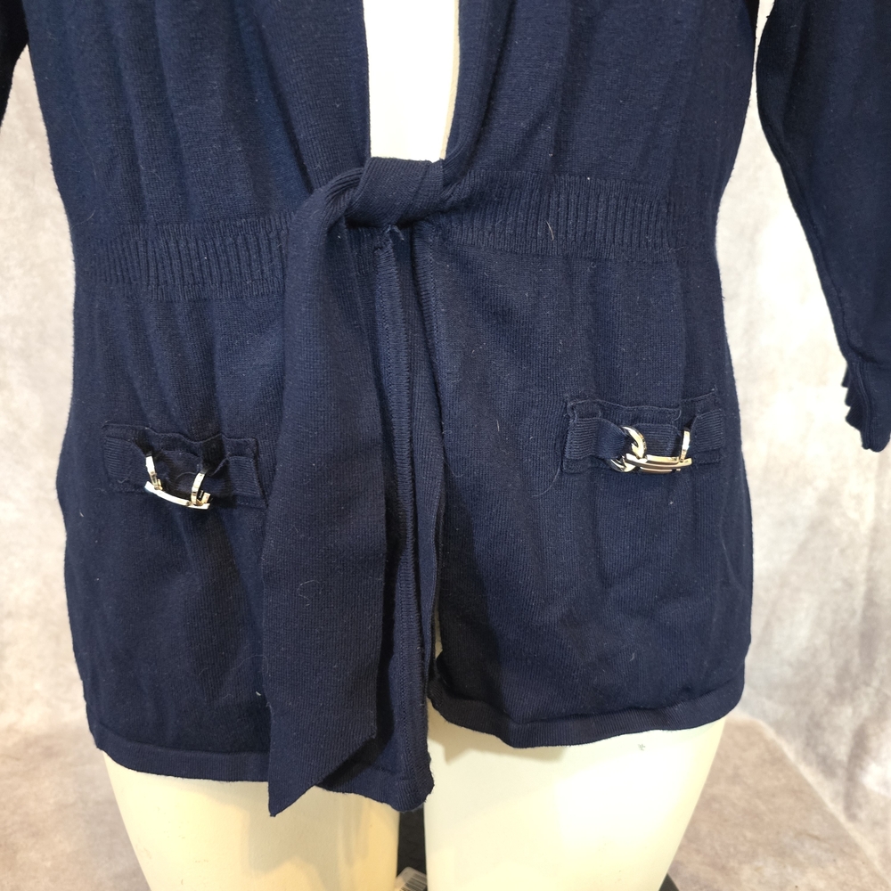 Grace Elements Navy Lightweight Open Cardigan - image 4